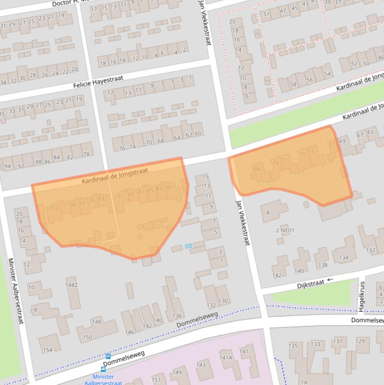 Kaart van postcodegebied 5554RC.