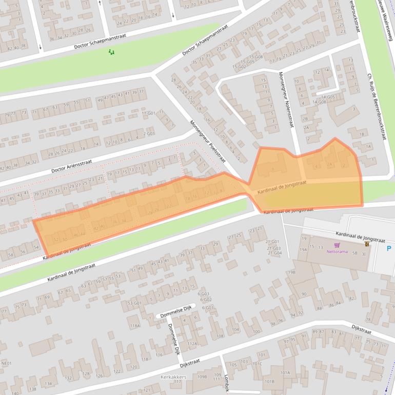 Kaart van postcodegebied 5554RD.