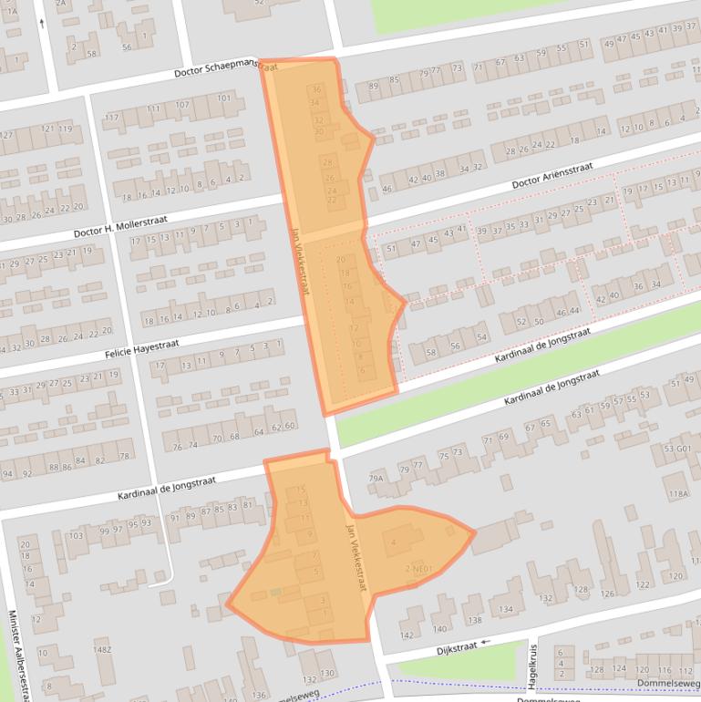 Kaart van postcodegebied 5554RG.