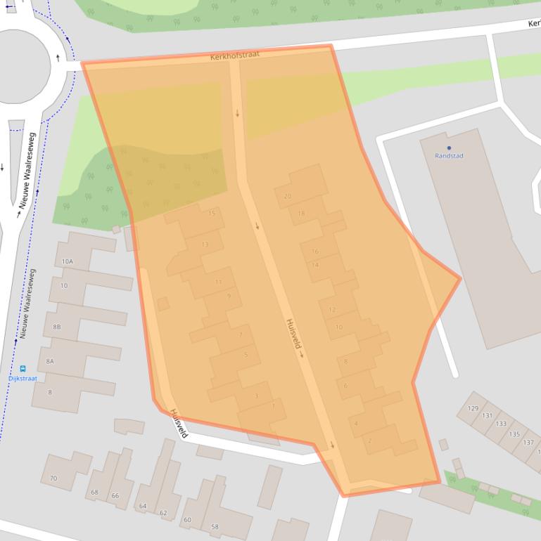 Kaart van postcodegebied 5554RJ.