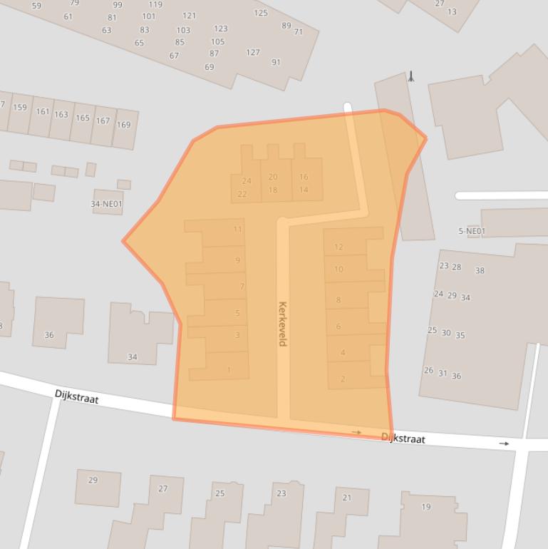 Kaart van postcodegebied 5554RK.