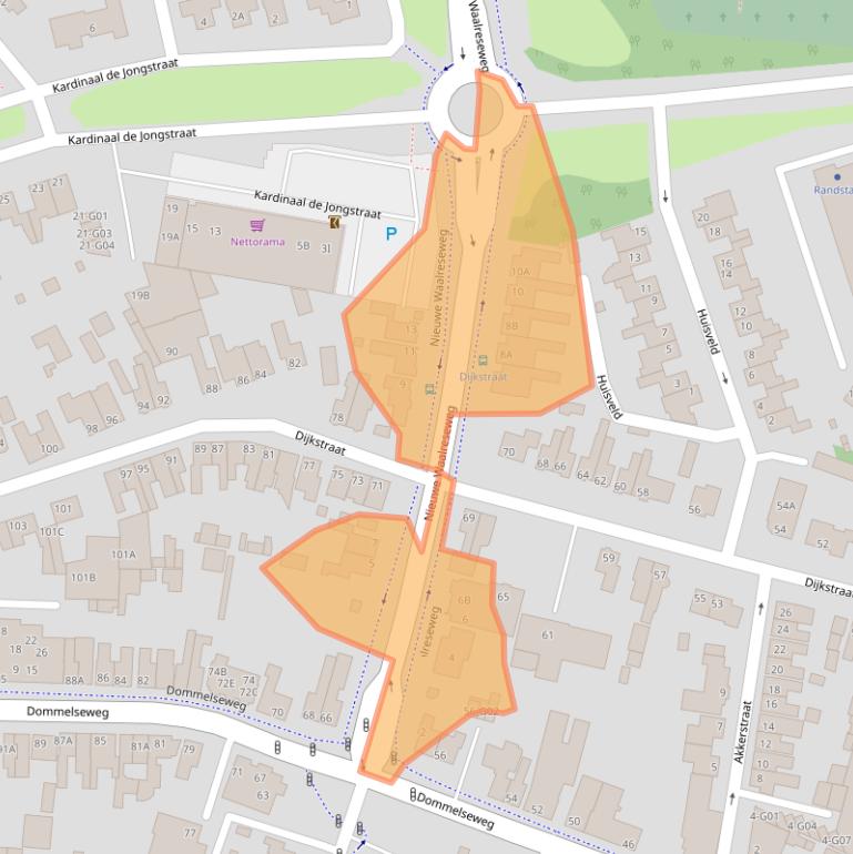 Kaart van postcodegebied 5554RM.