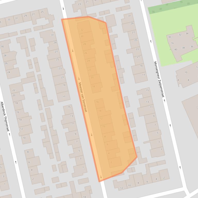 Kaart van postcodegebied 5554TJ.