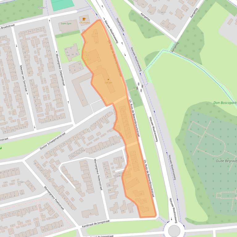 Kaart van postcodegebied 5554TL.