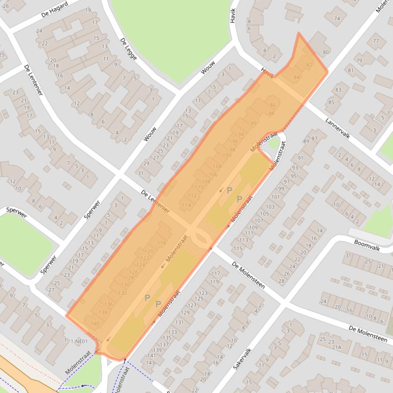 Kaart van postcodegebied 5554TV.