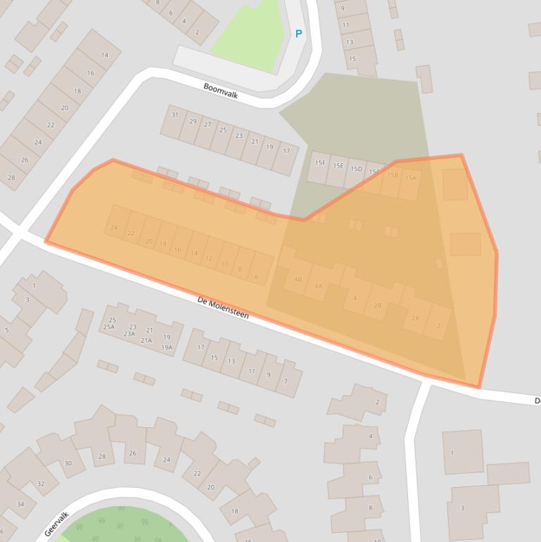 Kaart van postcodegebied 5554VC.