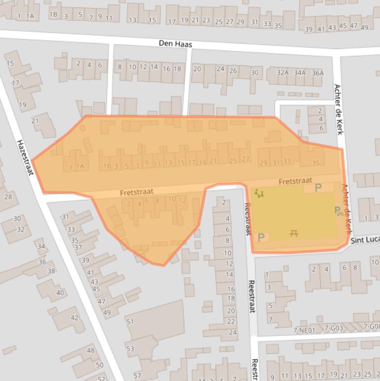 Kaart van postcodegebied 5555AH.