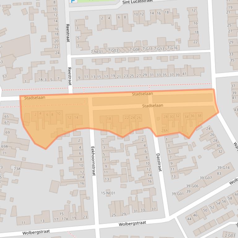 Kaart van postcodegebied 5555AL.