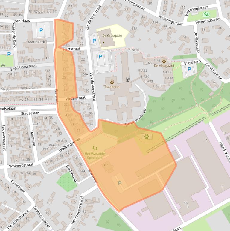 Kaart van postcodegebied 5555AN.