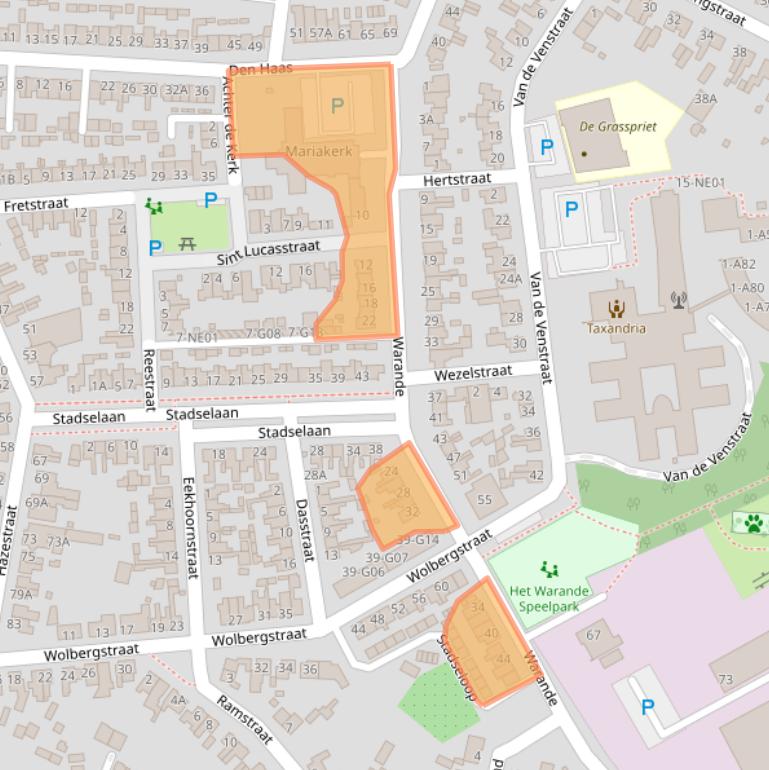 Kaart van postcodegebied 5555AP.