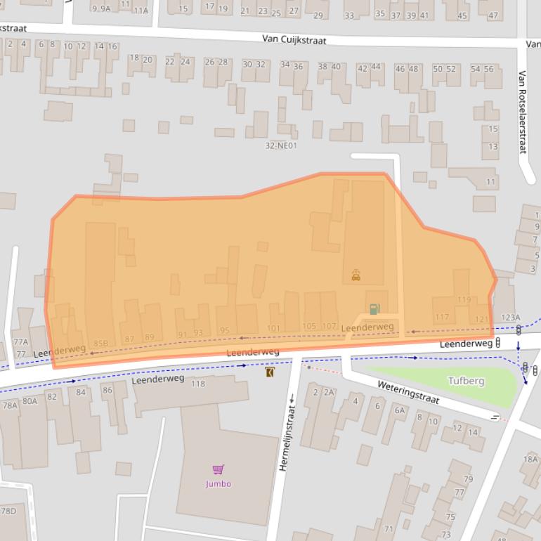 Kaart van postcodegebied 5555CB.