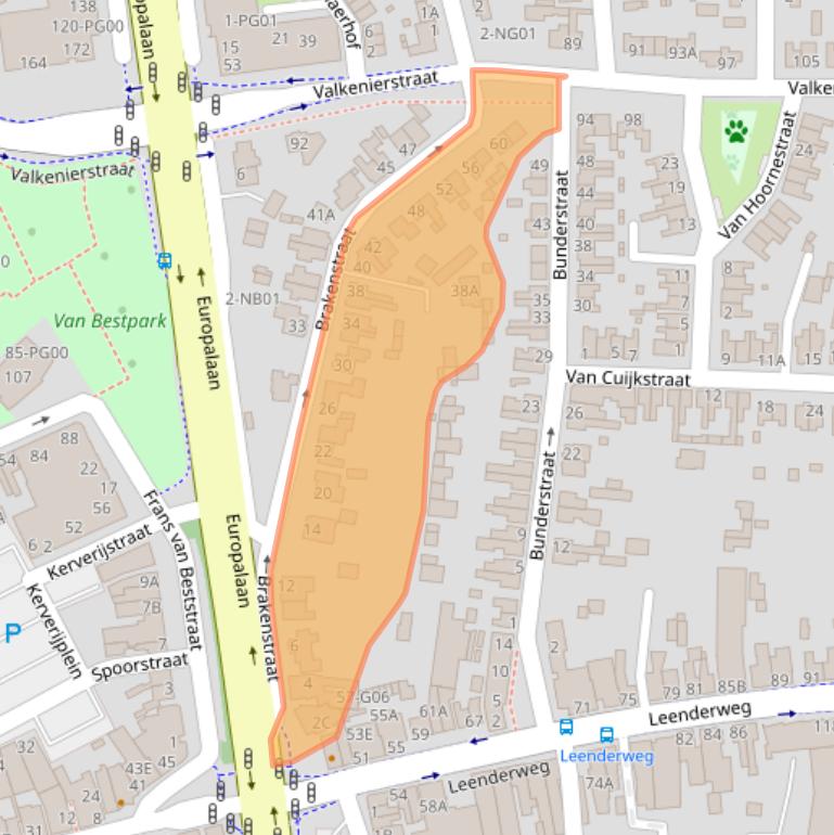 Kaart van postcodegebied 5555CL.