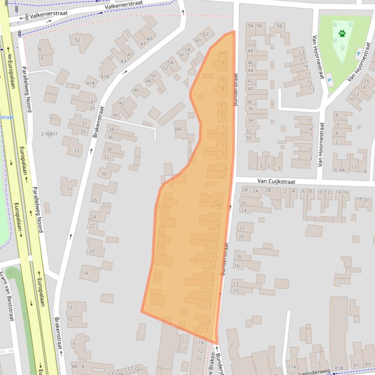 Kaart van postcodegebied 5555CM.