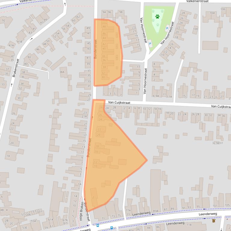 Kaart van postcodegebied 5555CN.