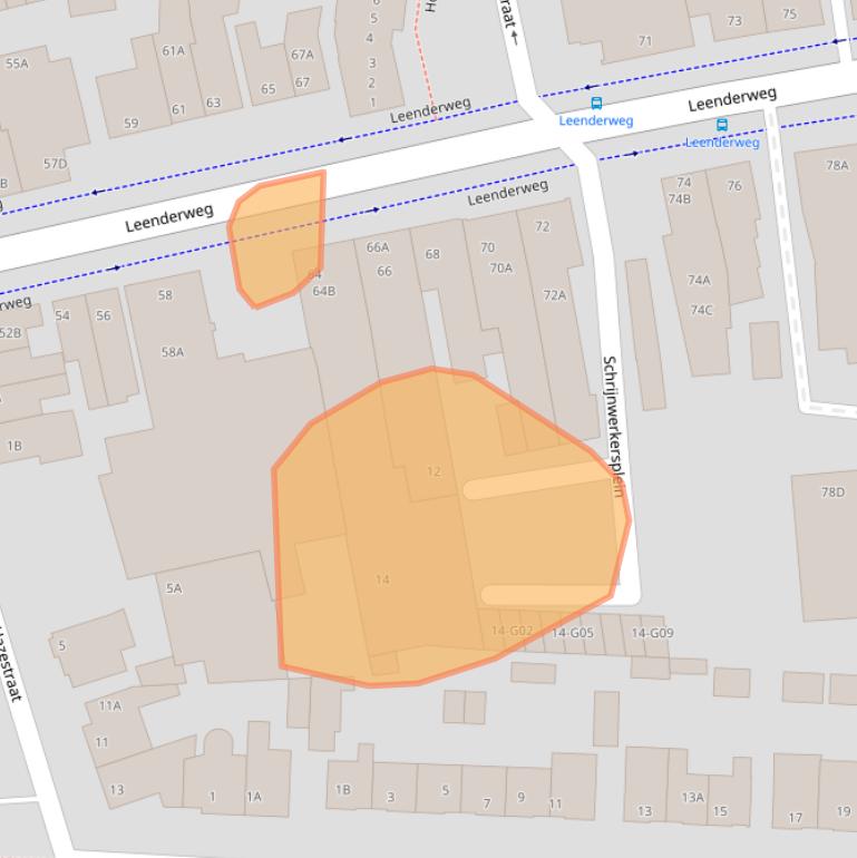 Kaart van postcodegebied 5555CP.