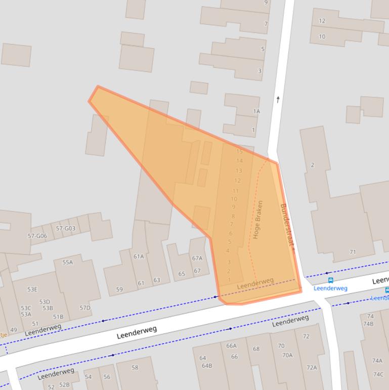 Kaart van postcodegebied 5555CR.