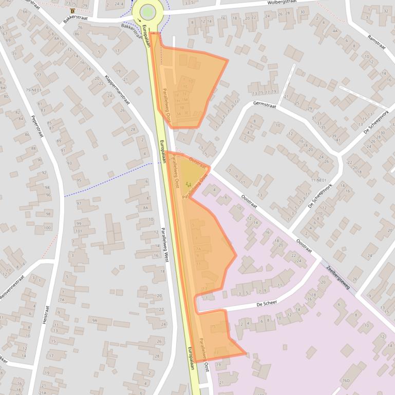 Kaart van postcodegebied 5555KA.