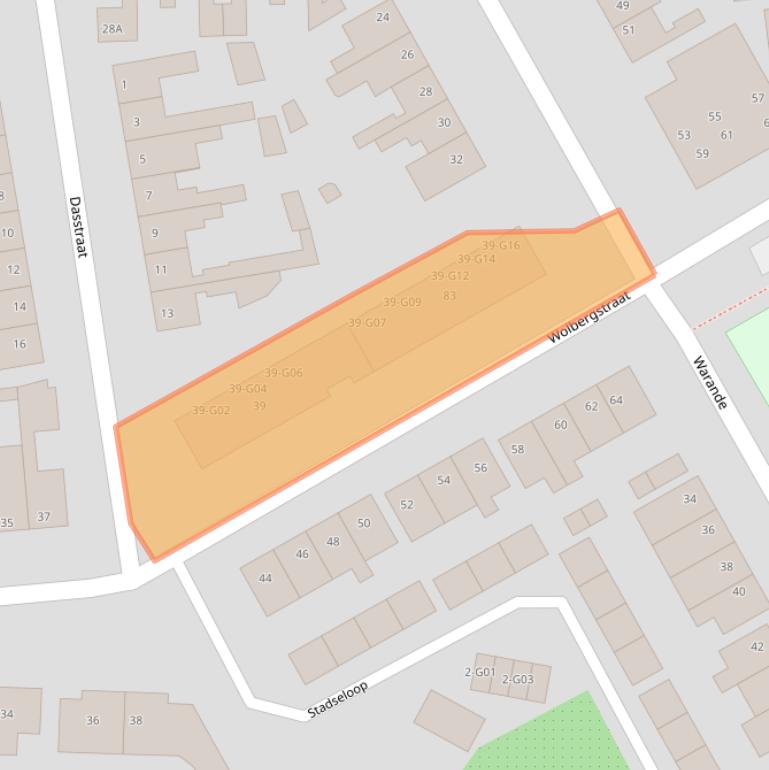 Kaart van postcodegebied 5555KD.