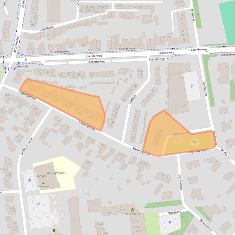 Kaart van postcodegebied 5555KM.