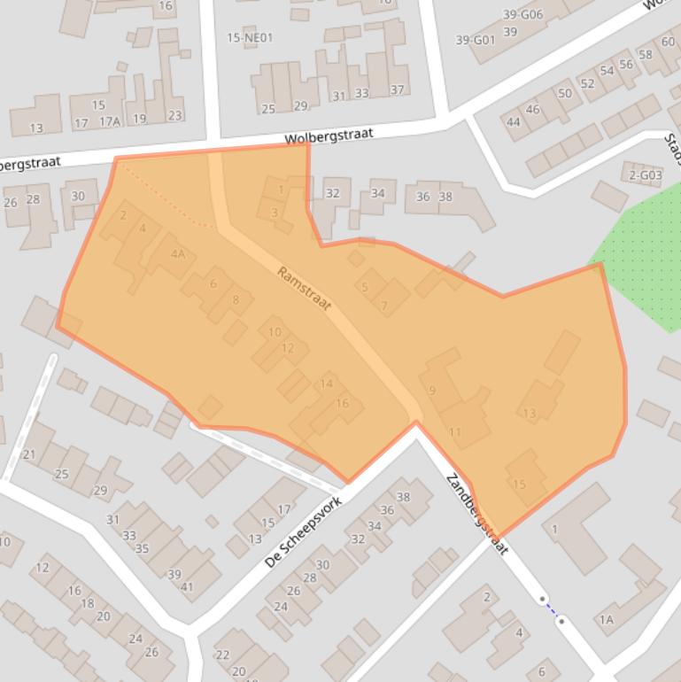 Kaart van postcodegebied 5555KX.