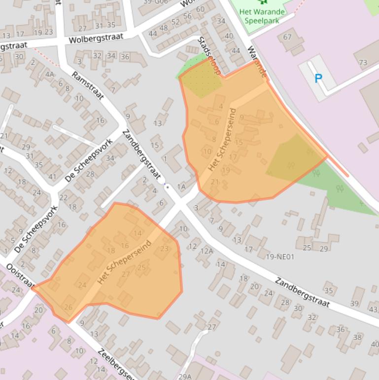 Kaart van postcodegebied 5555KZ.