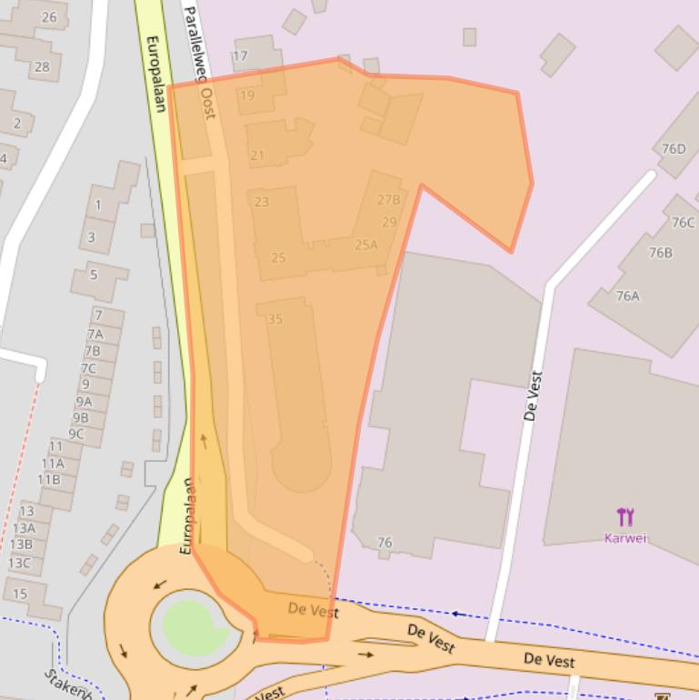 Kaart van postcodegebied 5555XA.