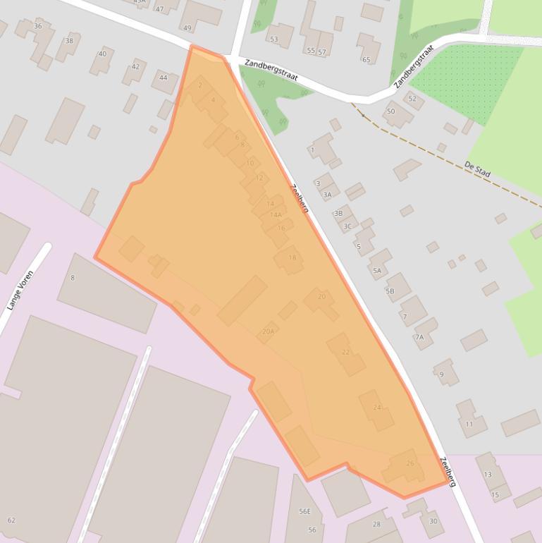 Kaart van postcodegebied 5555XE.