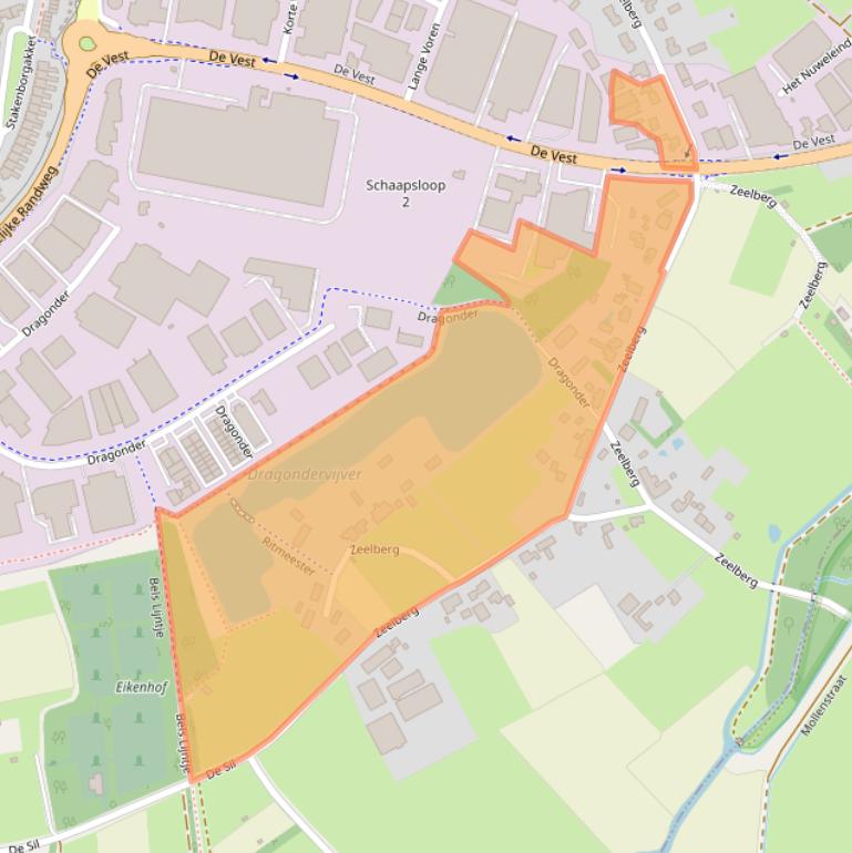 Kaart van postcodegebied 5555XG.