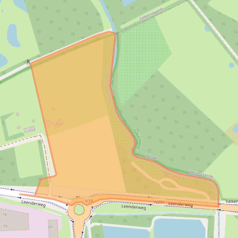 Kaart van postcodegebied 5555XJ.