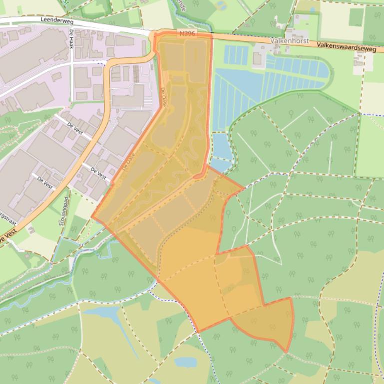 Kaart van postcodegebied 5555XV.