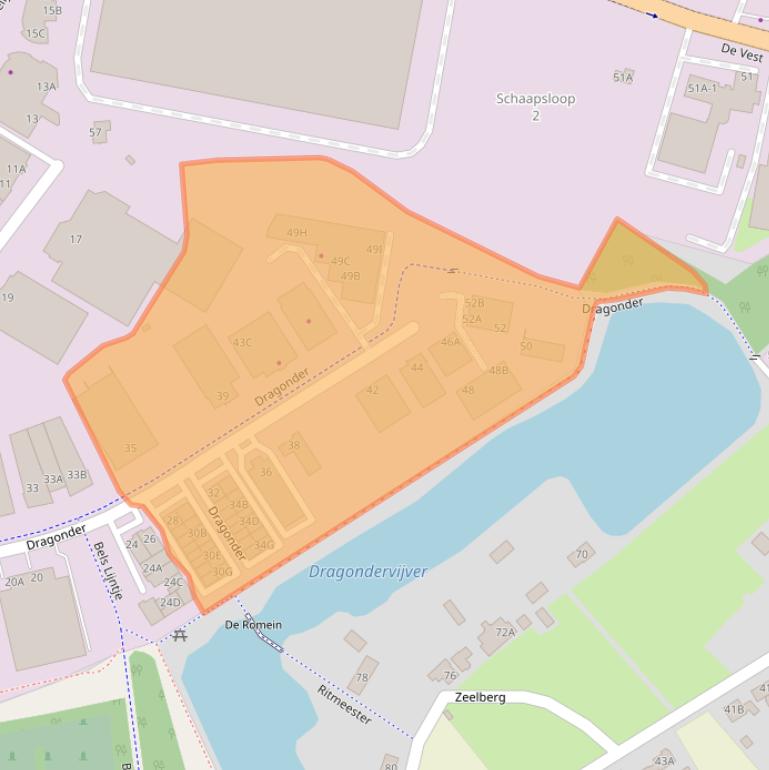 Kaart van postcodegebied 5555XZ.