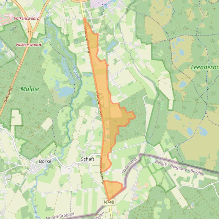 Kaart van postcodegebied 5556VB.