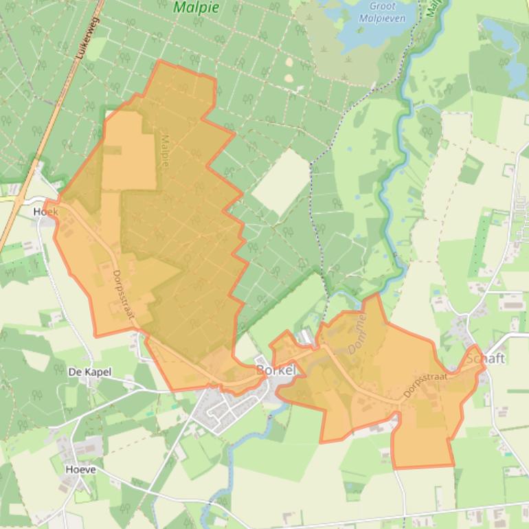 Kaart van postcodegebied 5556VL.