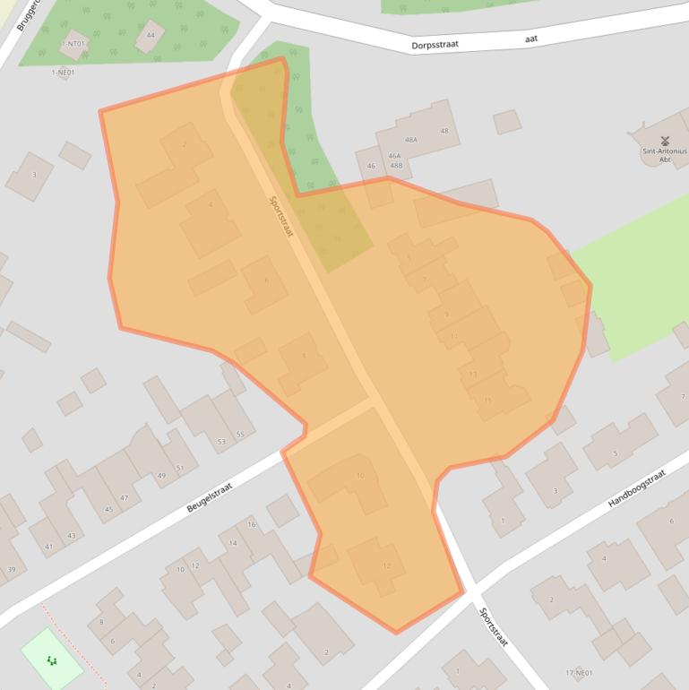 Kaart van postcodegebied 5556VW.