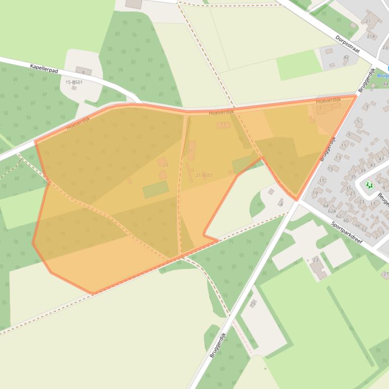 Kaart van postcodegebied 5556VZ.