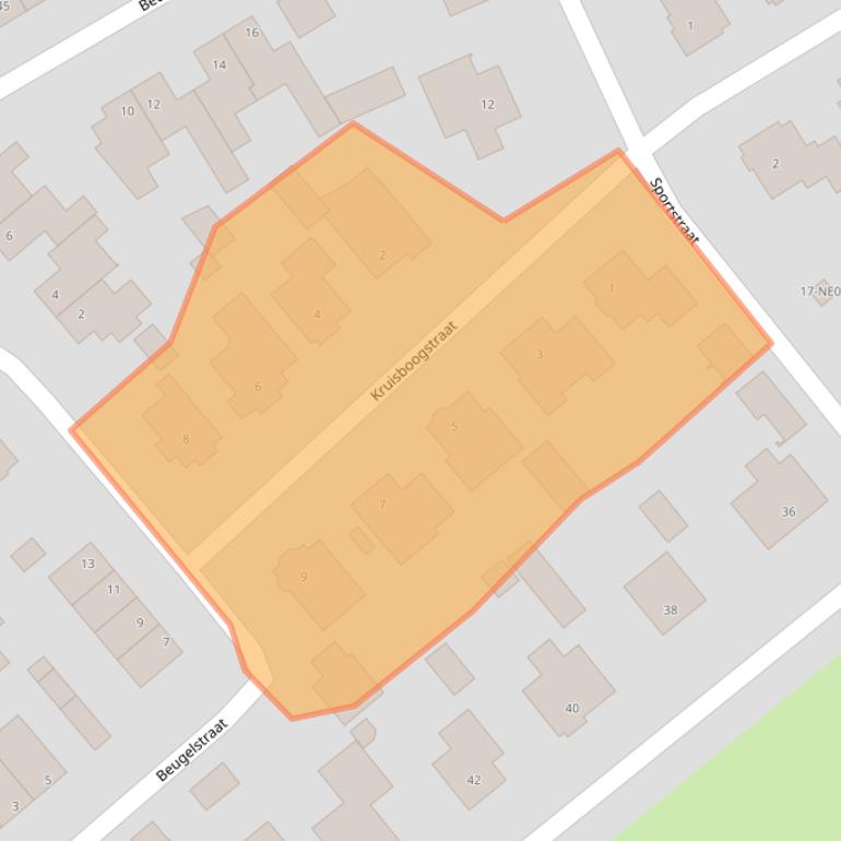 Kaart van postcodegebied 5556WN.