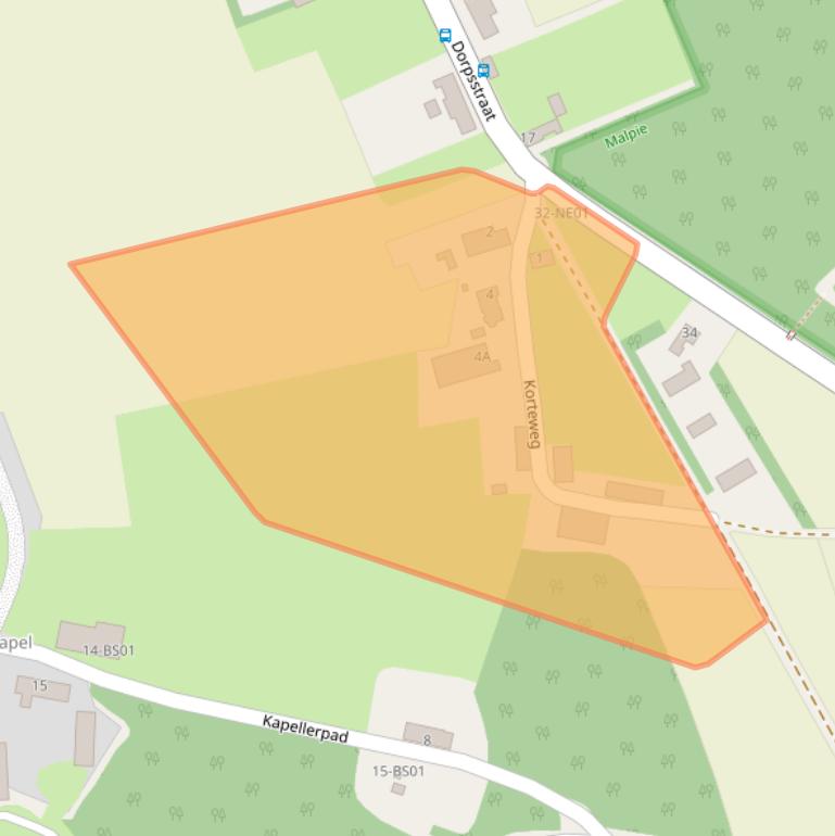 Kaart van postcodegebied 5556XE.