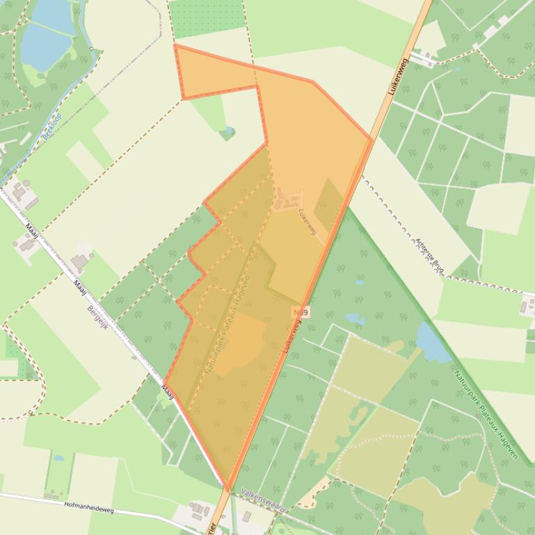 Kaart van postcodegebied 5556XH.