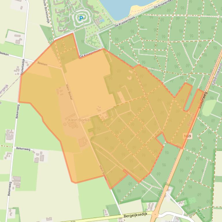 Kaart van postcodegebied 5556XK.