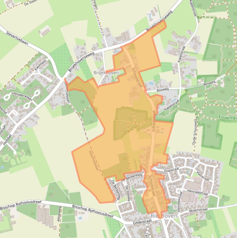 Kaart van postcodegebied 5561AH.