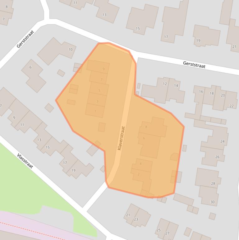 Kaart van postcodegebied 5561AK.