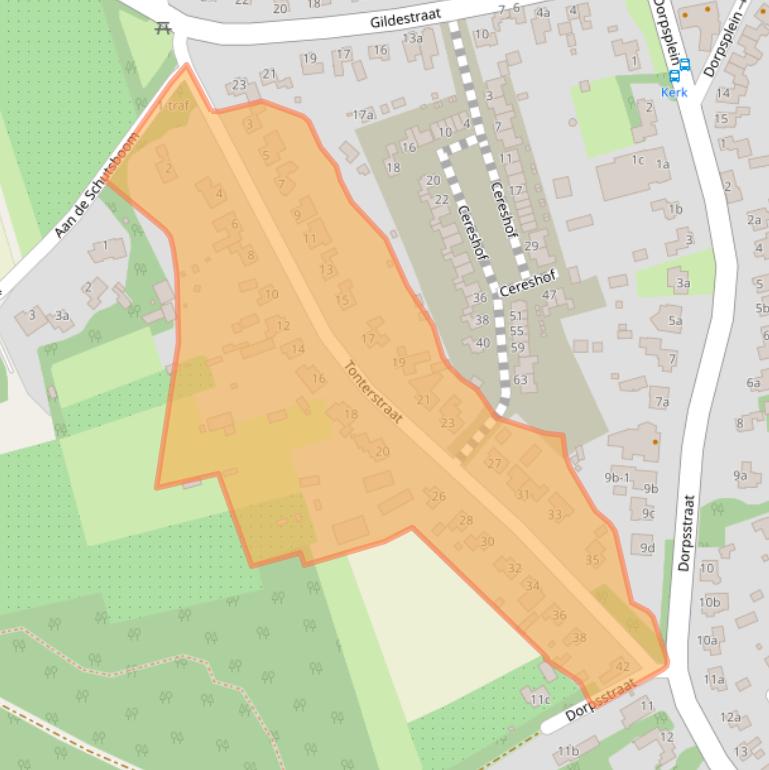 Kaart van postcodegebied 5561AN.