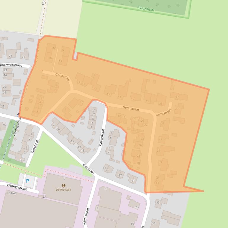 Kaart van postcodegebied 5561AT.