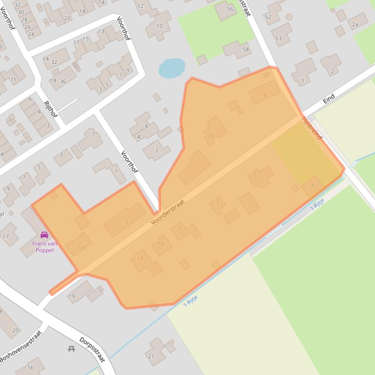 Kaart van postcodegebied 5561BA.