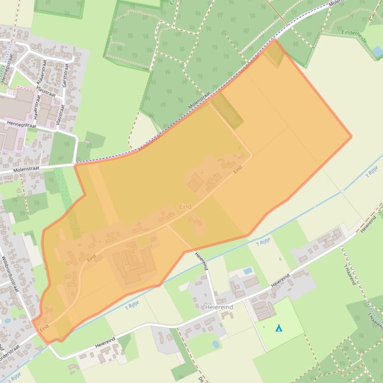 Kaart van postcodegebied 5561BC.