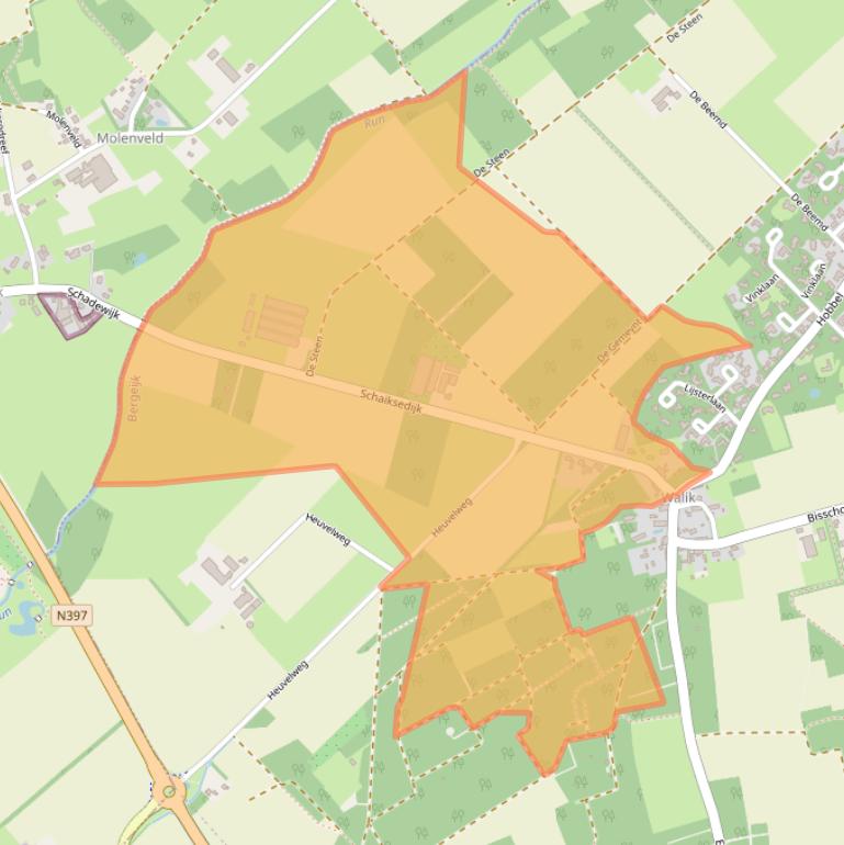 Kaart van postcodegebied 5561TH.