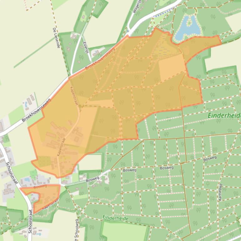 Kaart van postcodegebied 5561TW.