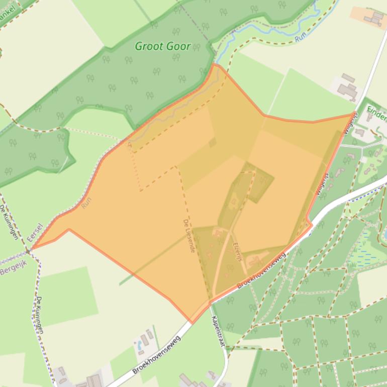 Kaart van postcodegebied 5561VB.