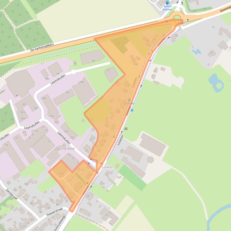 Kaart van postcodegebied 5563AD.