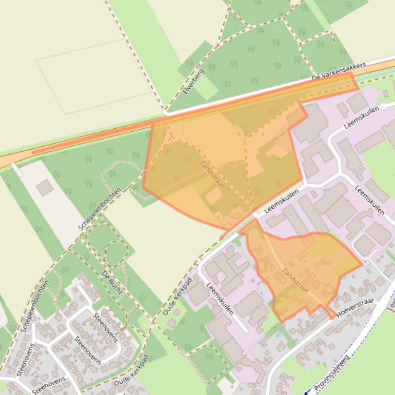 Kaart van postcodegebied 5563AE.